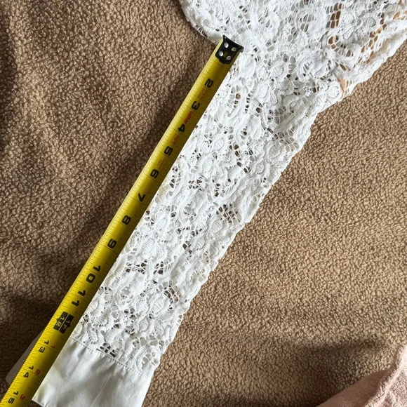 Anne Fontaine Melissa French White Lace Blouse - Picture 8 of 8